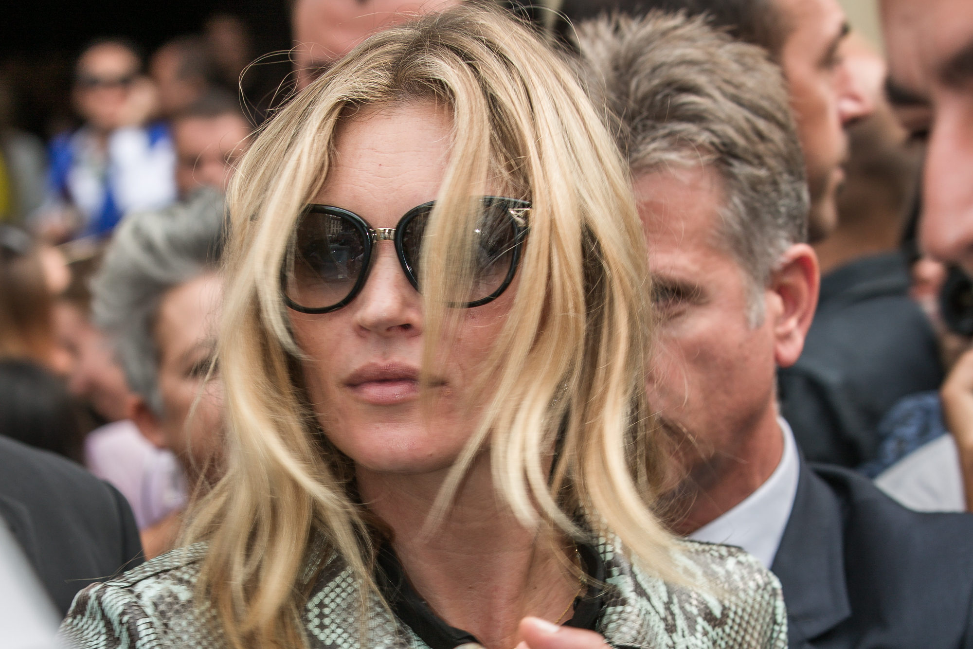 18 set 2014 - Milan - ItalyKate Moss leaving Gucci Show during Milan SS 2015