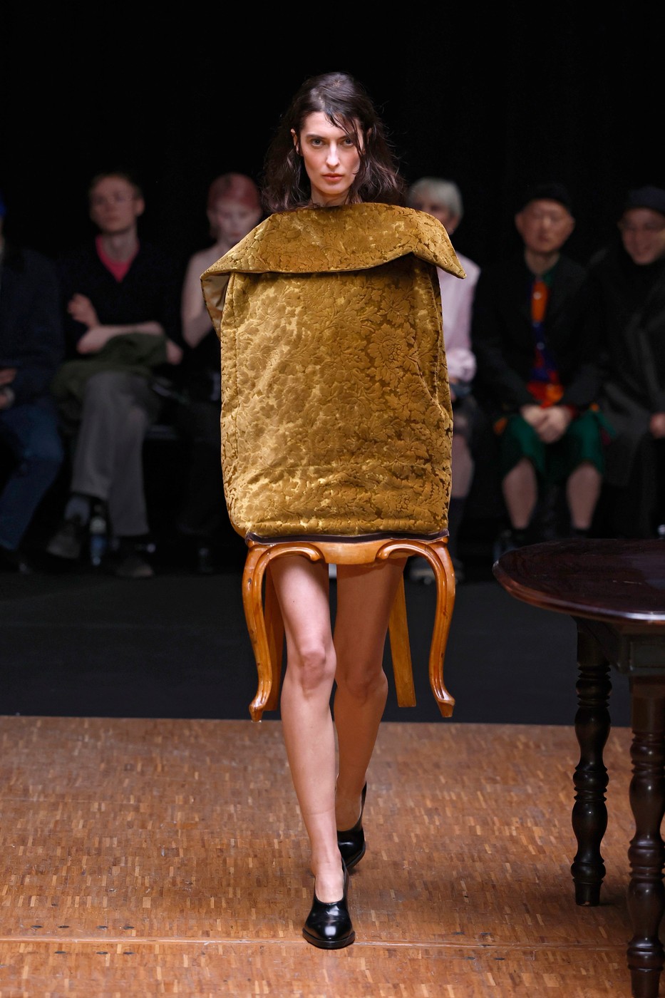 Model on the runway at the