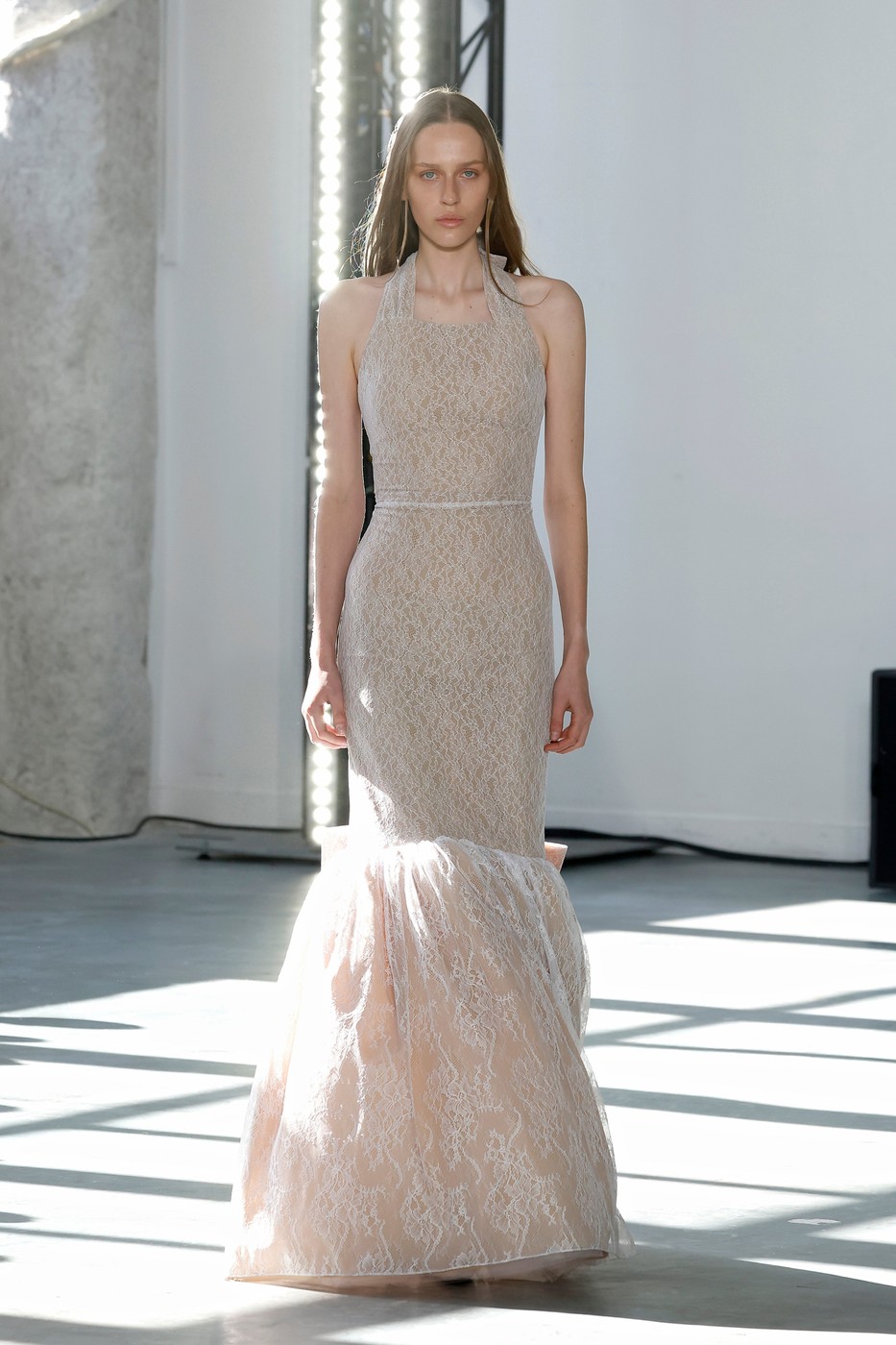 Model on the runway at the Marie