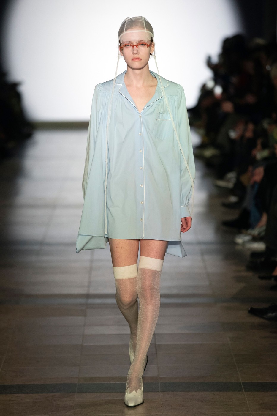 Model on the runway at the Julie Ke