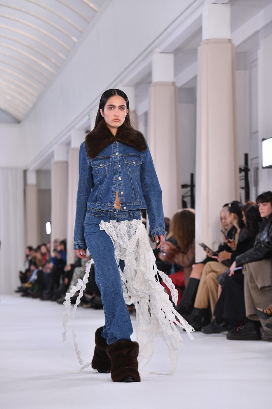 A model walks the runway o