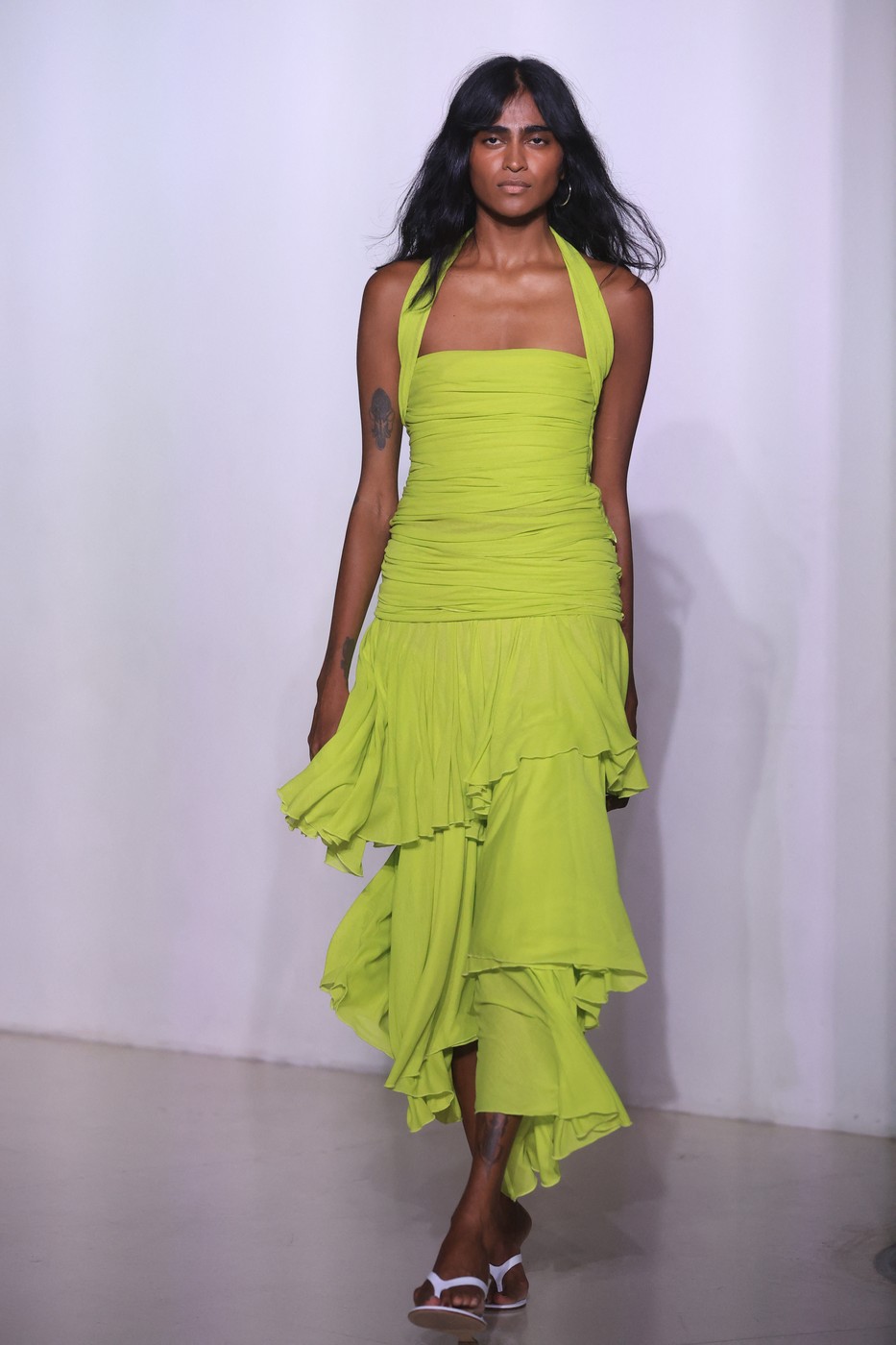A model walks during the Vaillant