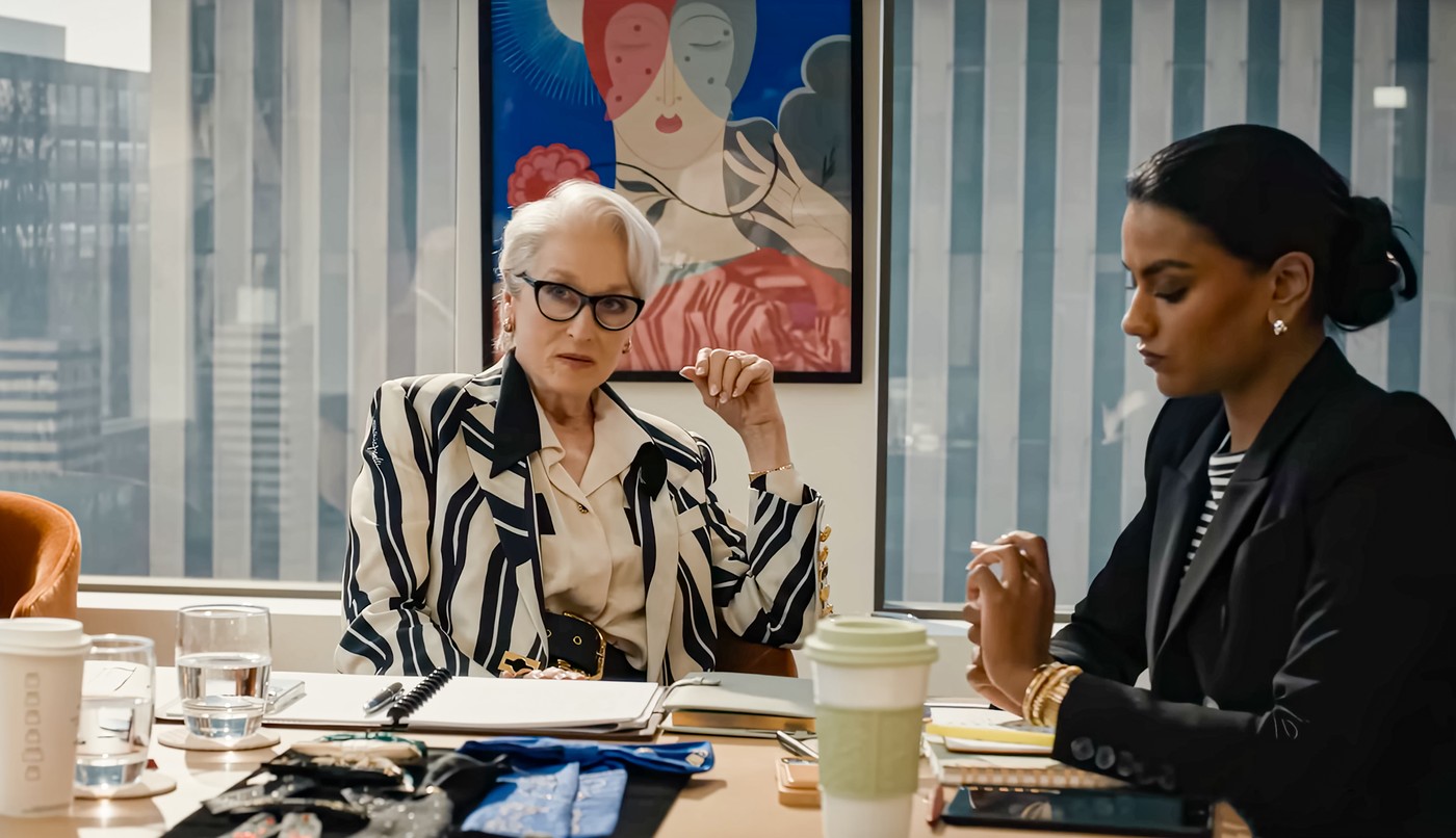 USA. Meryl Streep and Simone Ashley in (C