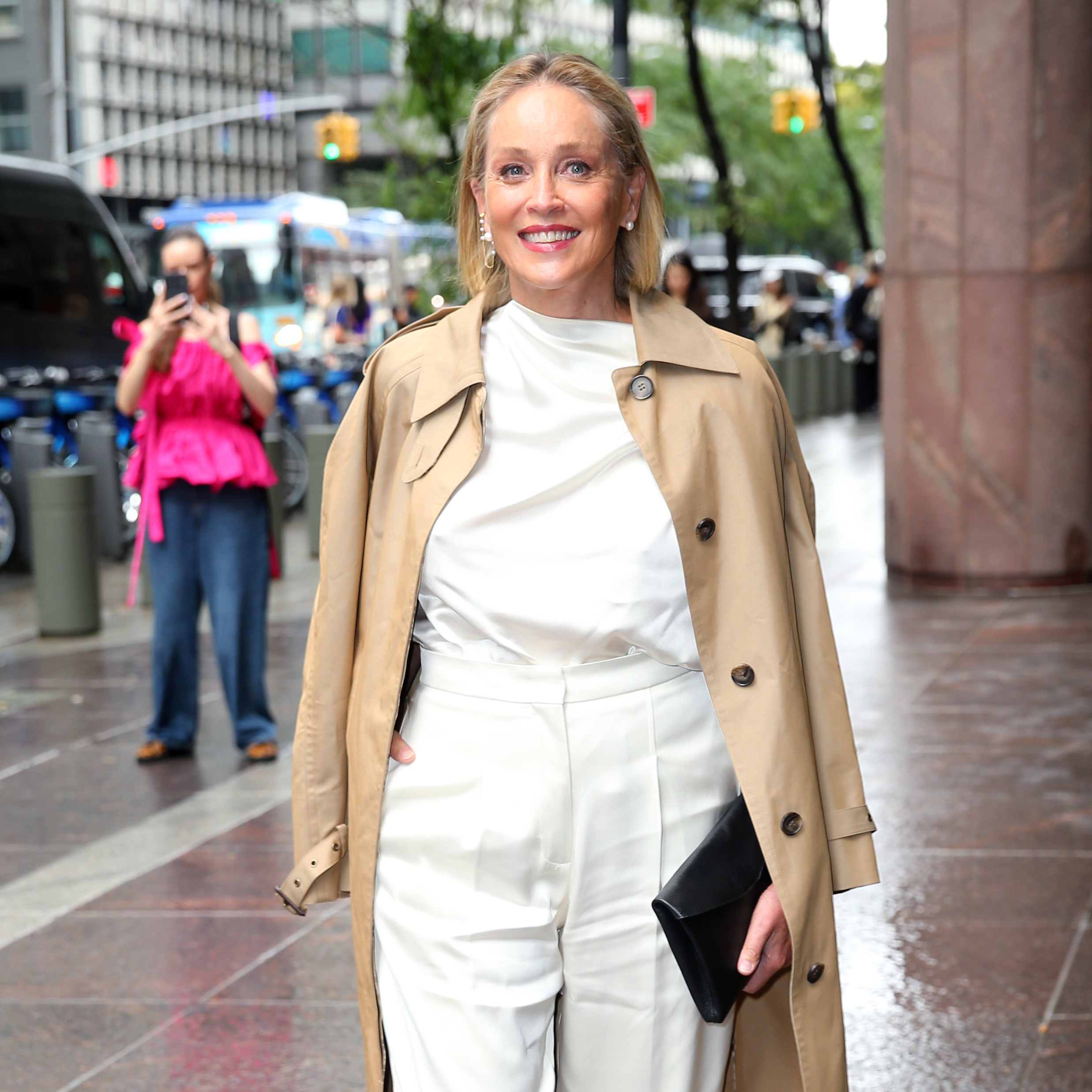 Sharon Stone attends Cos fashion show during NYFW