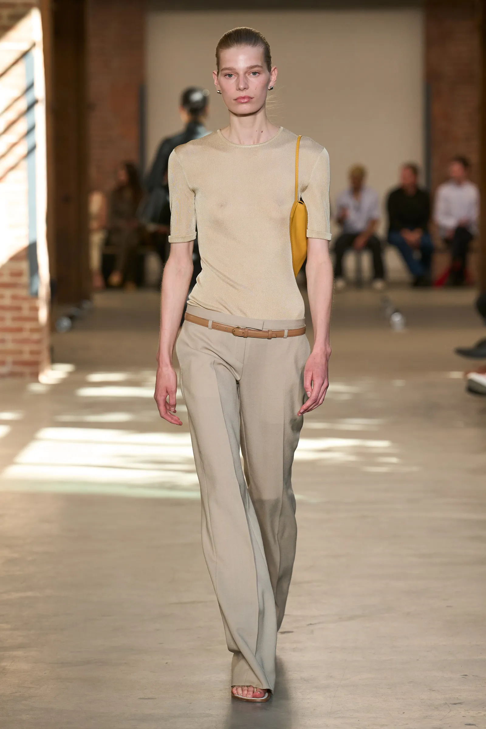 A model walks the runway for the Calvin Klein Collection