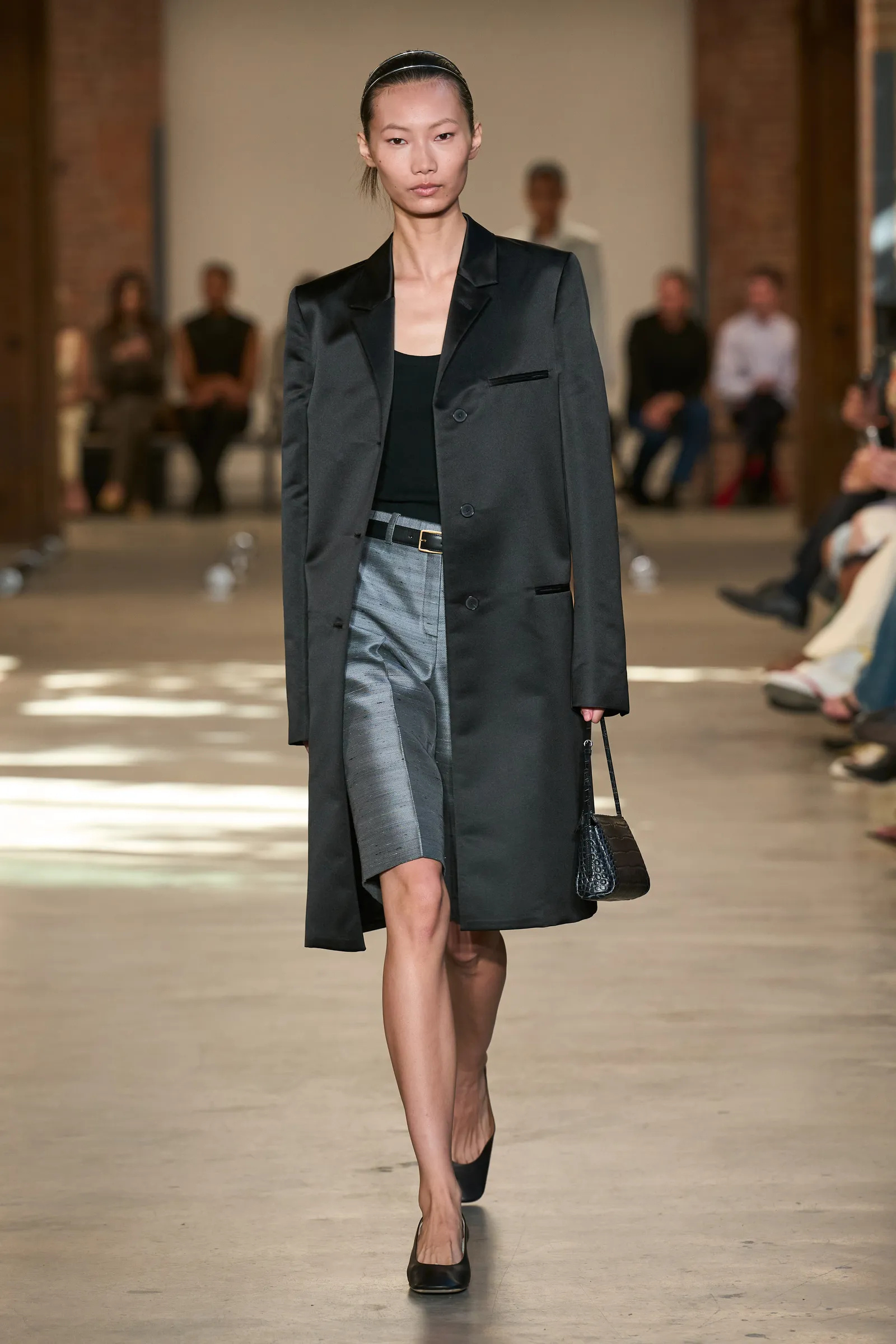 A model walks the runway for the Calvin Klein Collection