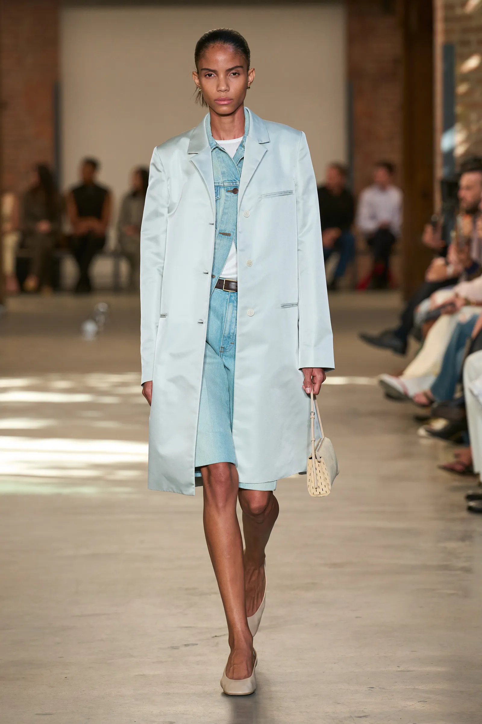 A model walks the runway for the Calvin Klein Collection