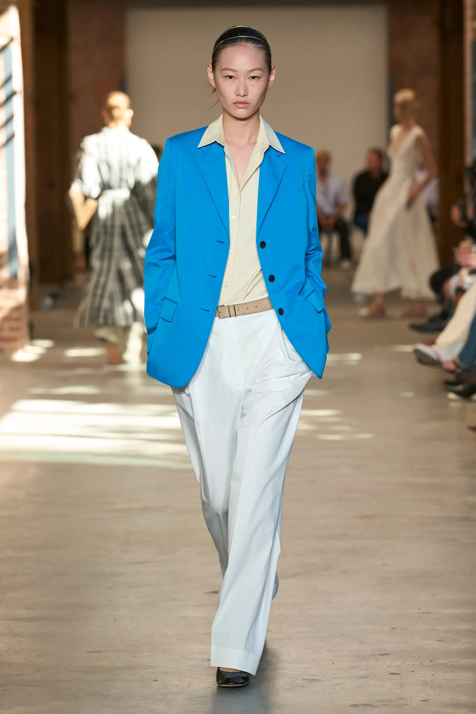 A model walks the runway for the Calvin Klein Collection