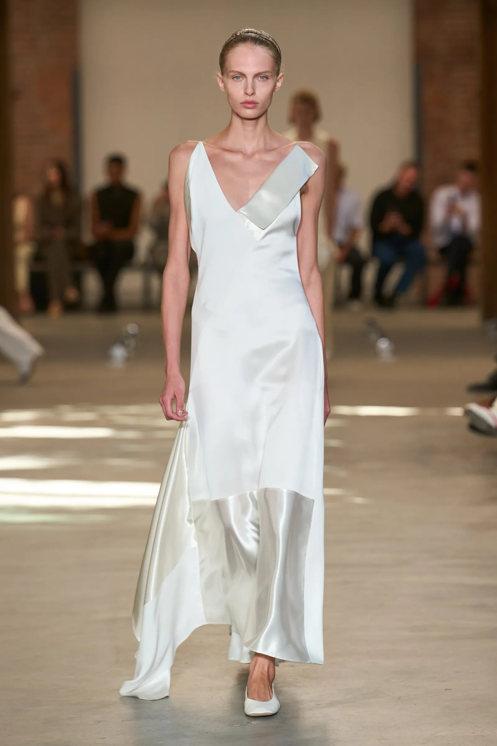 A model walks the runway for the Calvin Klein Collection