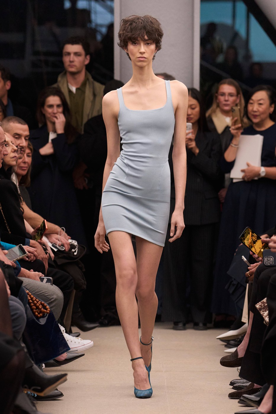 A model wearing an original creation from the womenswear winter 2026 collections in Paris