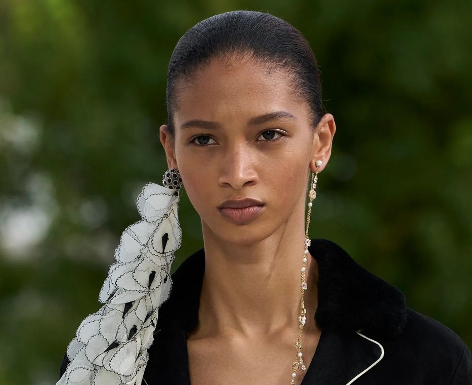Models walk the runway at the Christian Dior