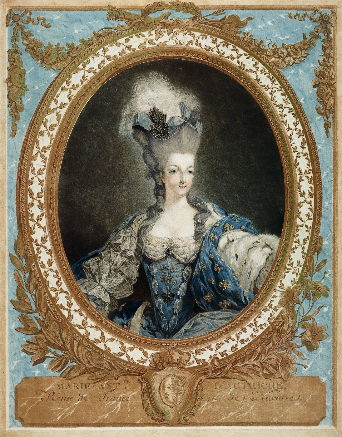 JEAN-FRANÇOIS JANINET. Portrait of Queen Marie Antoinette of