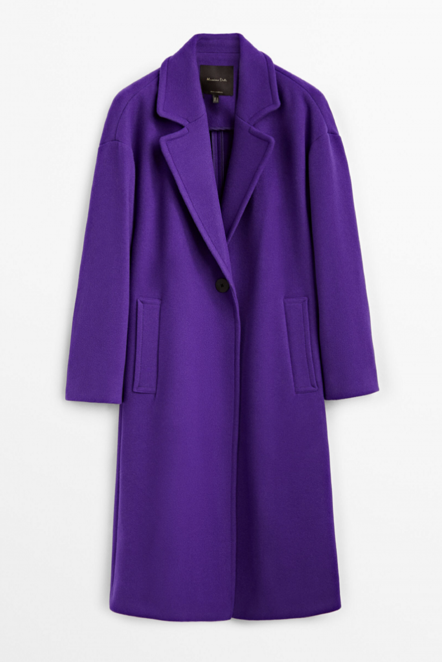 Purple coat. 