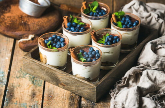 Borovnice, tiramisu