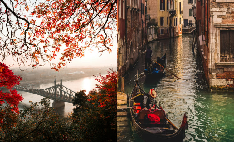 romantično putovanje u jesen u Evropi