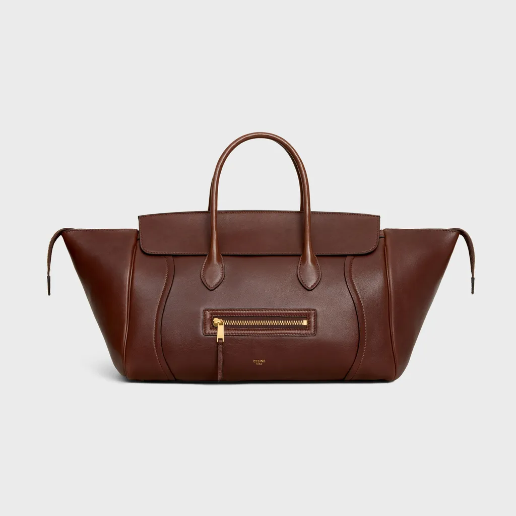 CELINE Medium New Luggage in Supple Shiny Lambskin